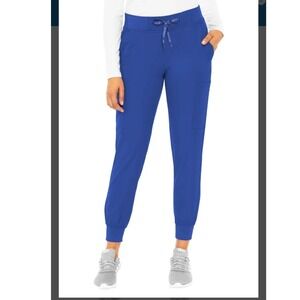 MedCouture Insight 2711 Peaches Women's Scrub Jogger Pants SM Royal Blue Stretch